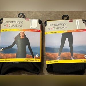 Climate Right By Cuddl Duds Base Layer & Base Layer Crew Size Medium New